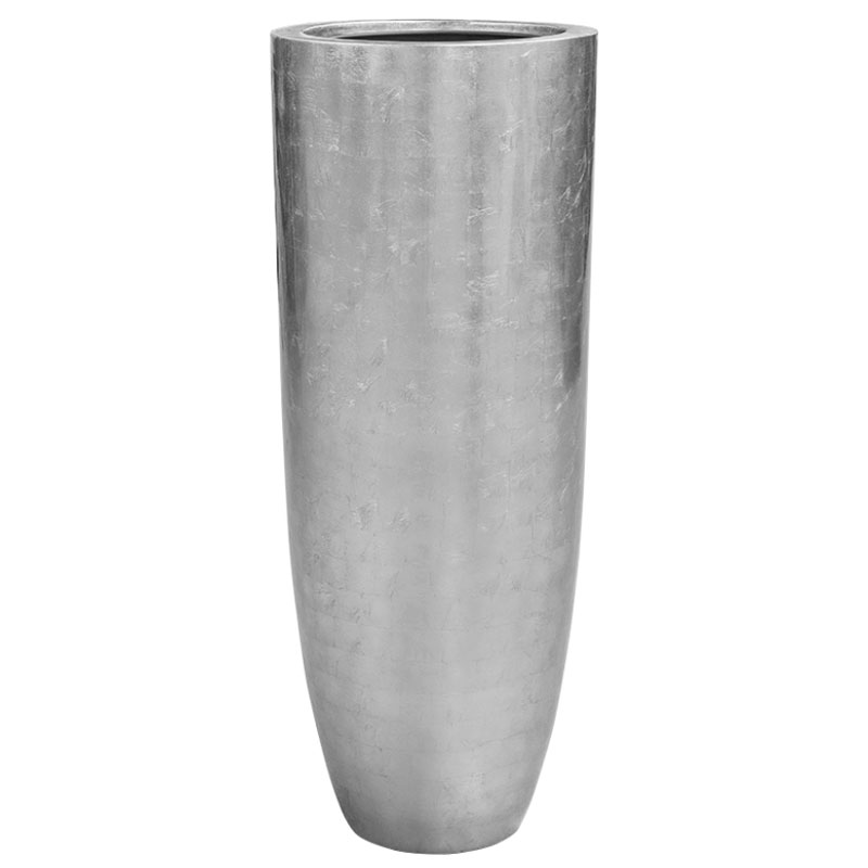 Duur overloop Reden LEILA XXL hoge zilveren vaas 120cm - Grote bloempot, hoge vaas of XL  plantenbak > Parelmoer Vaas
